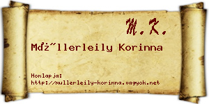 Müllerleily Korinna névjegykártya